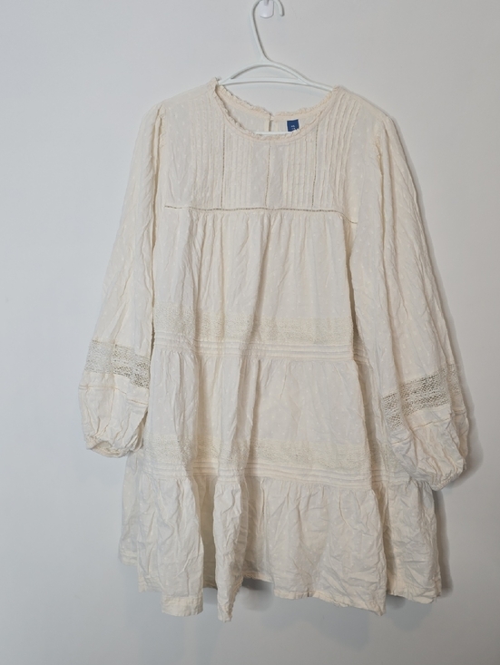Old Navy Dresses & Skirts - Old Navy Cream Long-Sleeve Lace Tiered Cottagecore Dress